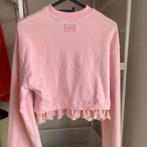 Pink Rihanna Fenty Puma Oversized Sweater - Picture 1 of 4